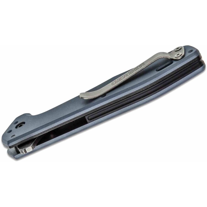 Couteau Gerber Fastball Lame Cleaver Acier CPM-20CV Manche Alu Urban Blue USA G1837 - Livraison Gratuite
