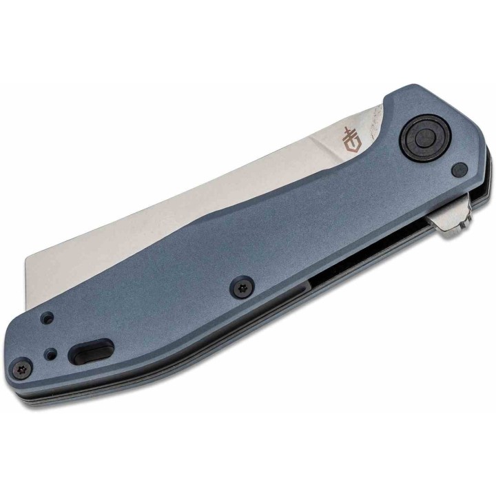 Couteau Gerber Fastball Lame Cleaver Acier CPM-20CV Manche Alu Urban Blue USA G1837 - Livraison Gratuite
