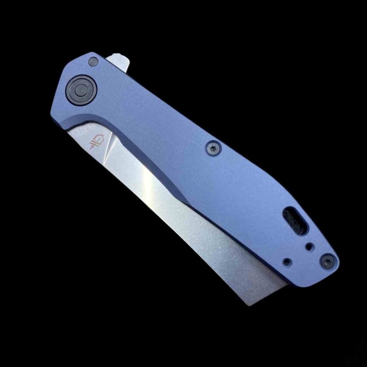 Couteau Gerber Fastball Lame Cleaver Acier CPM-20CV Manche Alu Urban Blue USA G1837 - Livraison Gratuite