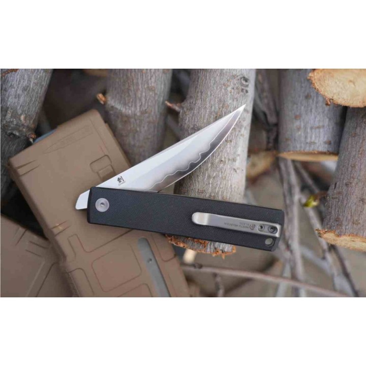 Couteau North Mountain The Kaiken G10 Lame Tanto Acier SLD-Magic Manche G10 Linerlock NMB250222 - Livraison Gratuite