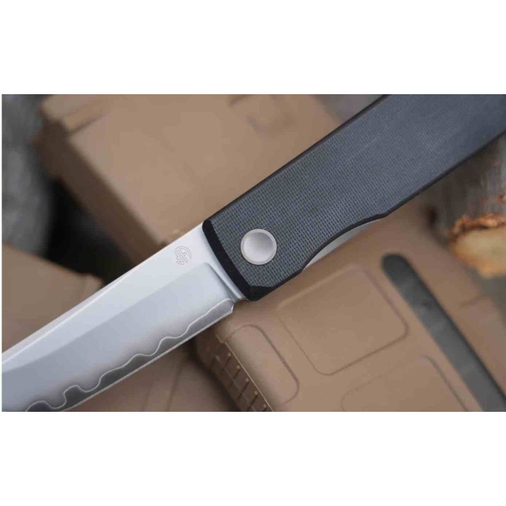 Couteau North Mountain The Kaiken G10 Lame Tanto Acier SLD-Magic Manche G10 Linerlock NMB250222 - Livraison Gratuite
