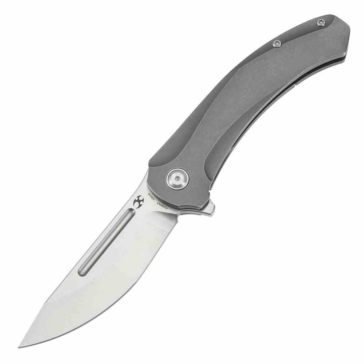 Couteau Kansept Hira Lame Tanto Acier CPM S35VN Satin Manche Titane Gris Frame Lock KIVT K1090A3 - Livraison Gratuite