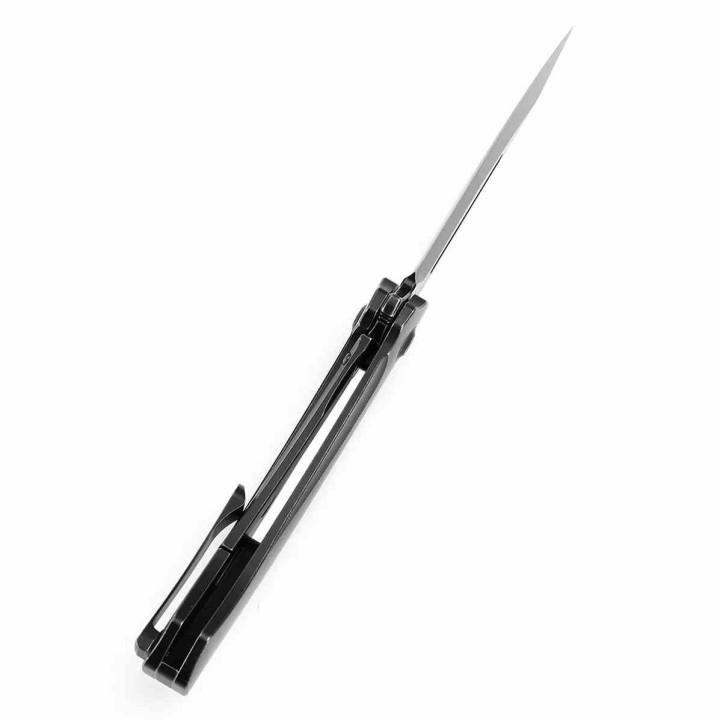 Couteau Kansept Hira Lame Tanto Acier CPM S35VN Blackwash Manche Titane Blackwash Frame Lock K1090A1 - Livraison Gratuite