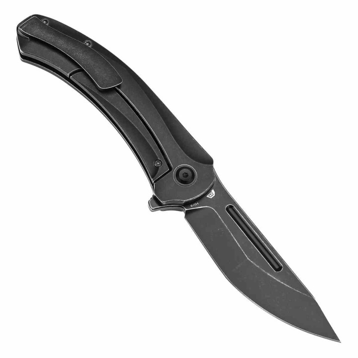 Couteau Kansept Hira Lame Tanto Acier CPM S35VN Blackwash Manche Titane Blackwash Frame Lock K1090A1 - Livraison Gratuite