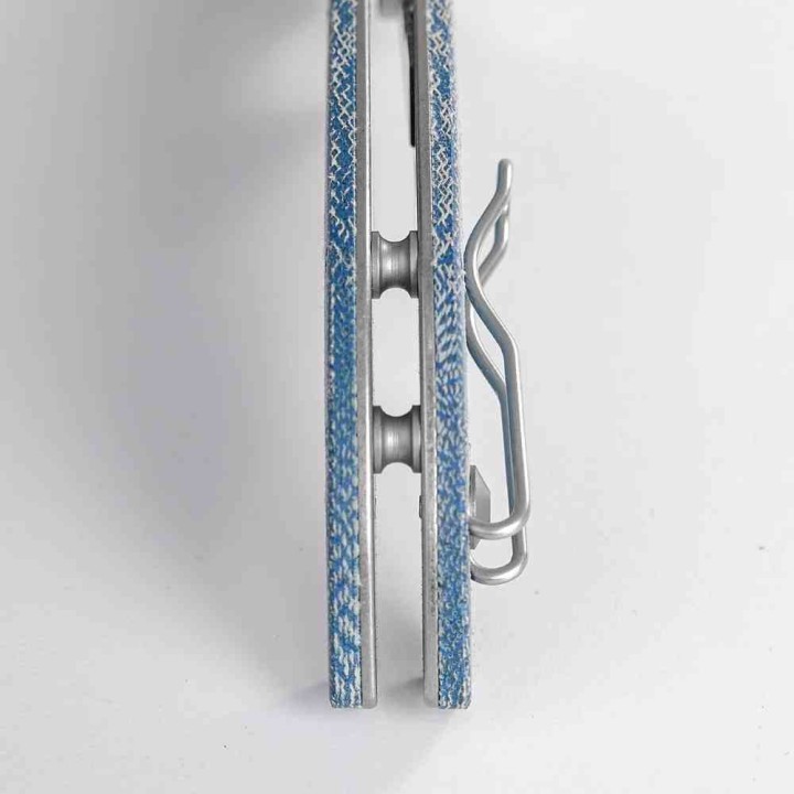 Couteau Vosteed Naga Blue Lame Clip Point Acier S35VN Manche Micarta Top Liner Lock VOSA3901 - Livraison Gratuite