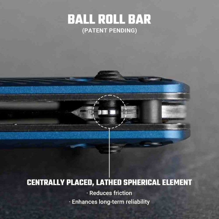 Couteau Vosteed Vombat Crossbar Lock Lame Zulu Acier M390 Stonewash Manche Aluminium Bleu VOSA4103 - Livraison Gratuite