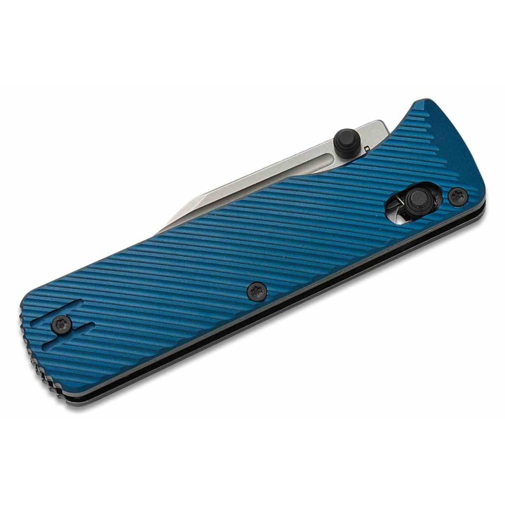 Couteau Vosteed Vombat Crossbar Lock Lame Bowie Acier M390 SW Manche Aluminium Blue VOSA4108 - Livraison Gratuite