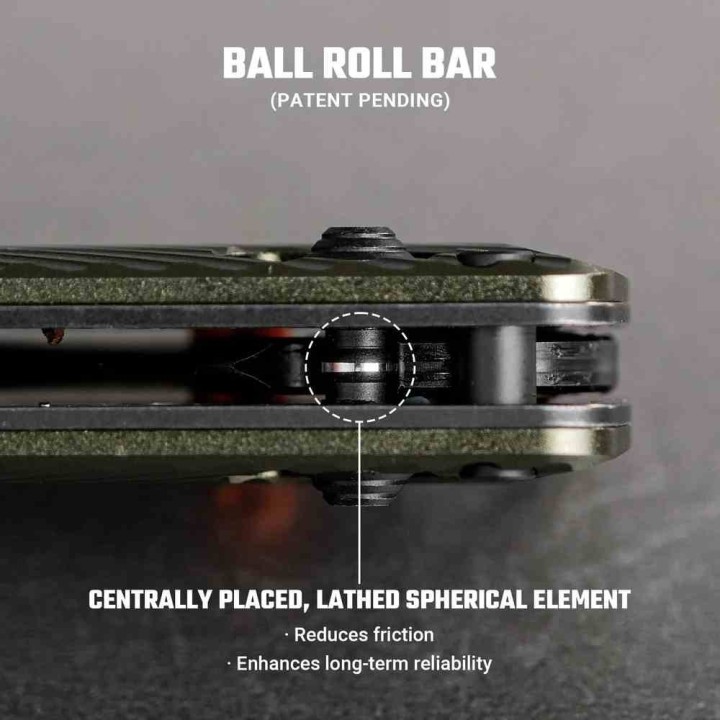 Couteau Vosteed Vombat Crossbar Lock Lame Zulu Acier M390 BLK Manche Aluminium Olive VOSA4105 - Livraison Gratuite