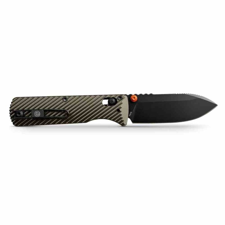 Couteau Vosteed Vombat Crossbar Lock Lame Zulu Acier M390 BLK Manche Aluminium Olive VOSA4105 - Livraison Gratuite