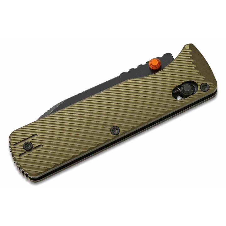 Couteau Vosteed Vombat Crossbar Lock Lame Zulu Acier M390 BLK Manche Aluminium Olive VOSA4105 - Livraison Gratuite