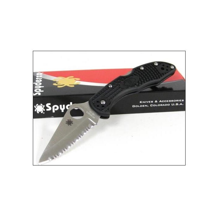 Couteau SPYDERCO DELICA 4 Serrated SC11SBK Japan VG10