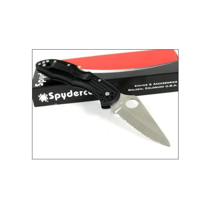 Couteau SPYDERCO DELICA 4 Serrated SC11SBK Japan VG10
