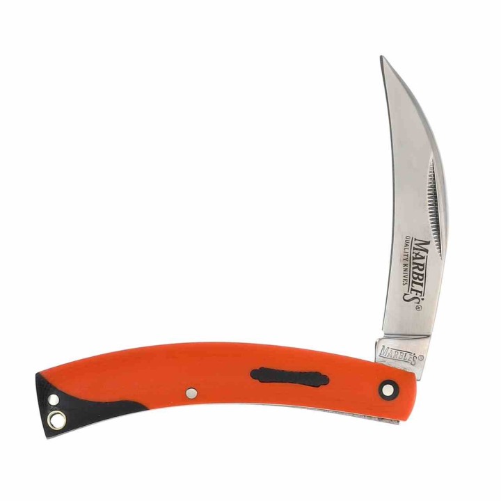 Lot de 3 Couteau De Druide Marbles Reaper Lame Wharncliffe Acier 440A Manche G10 Orange MR590 - Livraison Gratuite