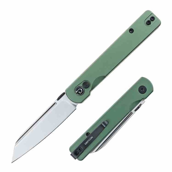 Couteau Defcon Operator Lame Tanto Reverse Acier 14C28N Manche Alu OD Green TD013OD - Livraison Gratuite
