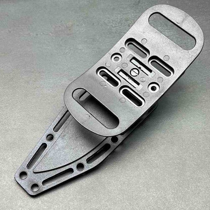 Couteau à Lame Fixe WithArmour Lame Clip Point Acier Inoxydable Noire Manche ABS Noir WARG2E49 - Livraison Gratuite