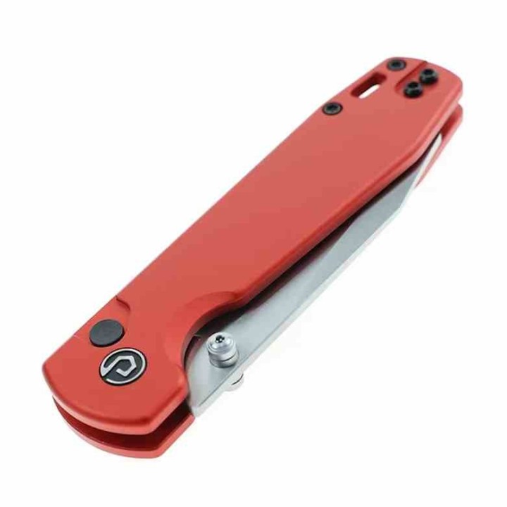 Couteau Defcon Tier 1 Lame Sheepsfoot Acier 14C28N Manche Alu Red Button-Lock TD014RD - Livraison Gratuite