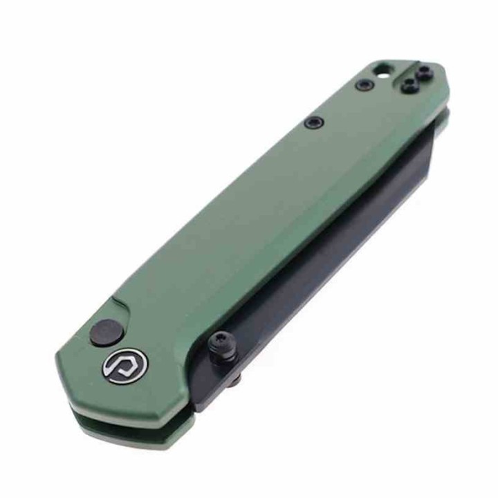 Couteau Defcon Tier 2 Lame Sheepsfoot Acier 14C28N Manche Alu OD Green Button-Lock TD015OD - Livraison Gratuite