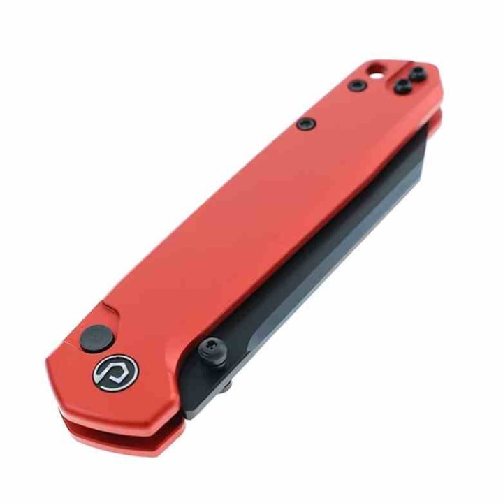 Couteau Defcon Tier 2 Lame Sheepsfoot Acier 14C28N Manche Alu Red Button-Lock TD015RD - Livraison Gratuite