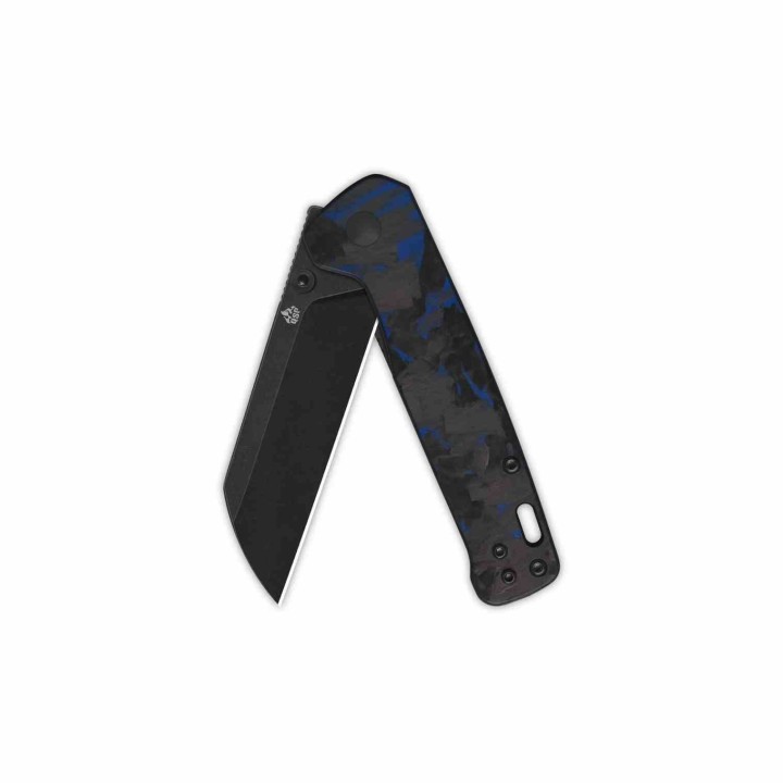 Couteau QSP Penguin V2 Sheepfoot Acier D2 Manche Carbone Bleu Sécurité Liner Lock QS130V2E2 - Livraison Gratuite