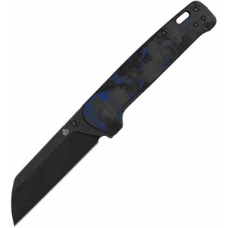 Couteau QSP Penguin V2 Sheepfoot Acier D2 Manche Carbone Bleu Sécurité Liner Lock QS130V2E2 - Livraison Gratuite