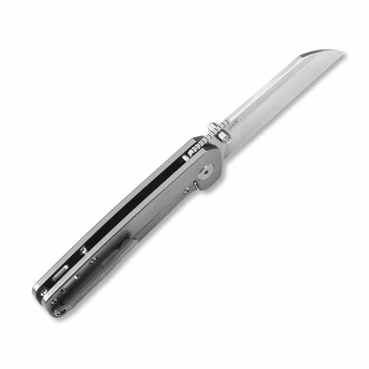 Couteau QSP Penguin Sheepfoot Acier 154CM Manche Titane Sécurité Liner Lock QS130P - Livraison Gratuite