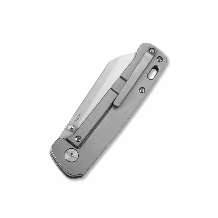 Couteau QSP Penguin Sheepfoot Acier 154CM Manche Titane Sécurité Liner Lock QS130P - Livraison Gratuite