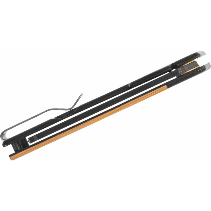 Couteau Gerber Quadrant Lame Sheepsfoot Acier 7Cr17MoV Deux Tons Manche Acier Inox & Bambou G4051 - Livraison Gratuite