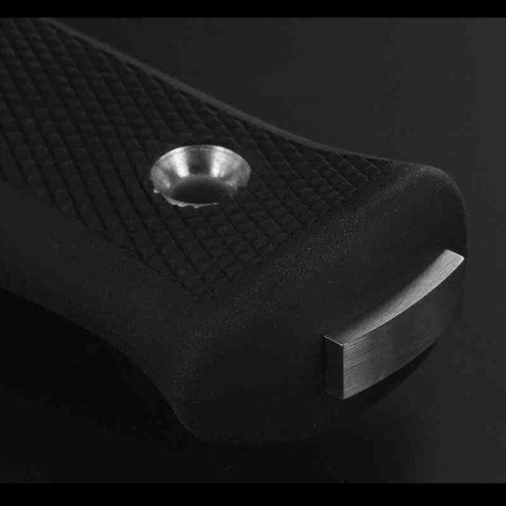 Couteau Bushcraft Fällkniven S1Pro Lame Acier Lam. CoS Manche Thermorun Noir Étui Zytel Sweden FNS1PRO - Livraison Gratuite