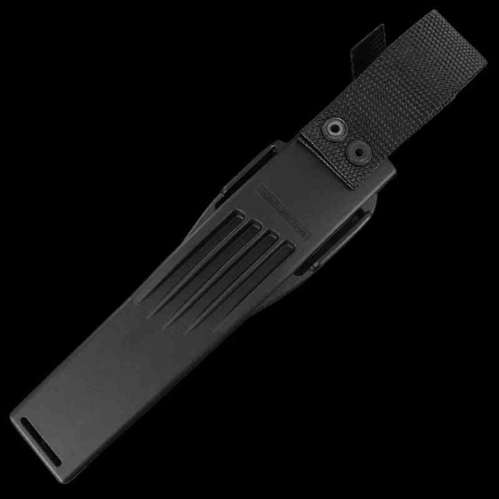 Couteau Bushcraft Fällkniven S1Pro Lame Acier Lam. CoS Manche Thermorun Noir Étui Zytel Sweden FNS1PRO - Livraison Gratuite