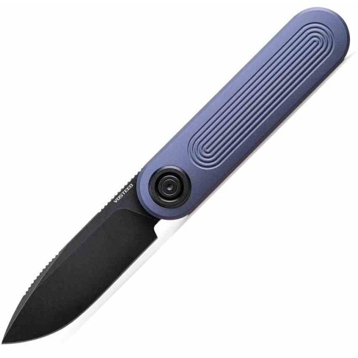 Couteau Vosteed Corgi V295 Lame Drop Point Acier S35VN Noire Manche Alu Bleu Vanchor Lock VOSA3706 - Livraison Gratuite