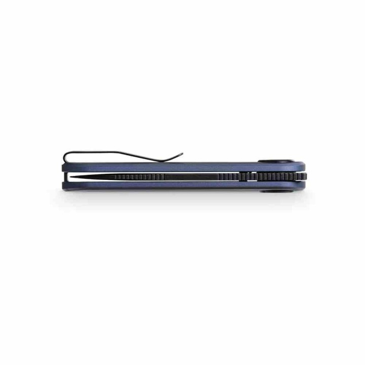 Couteau Vosteed Corgi V295 Lame Drop Point Acier S35VN Noire Manche Alu Bleu Vanchor Lock VOSA3706 - Livraison Gratuite