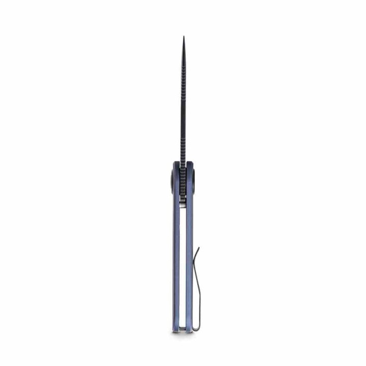 Couteau Vosteed Corgi V295 Lame Drop Point Acier S35VN Noire Manche Alu Bleu Vanchor Lock VOSA3706 - Livraison Gratuite