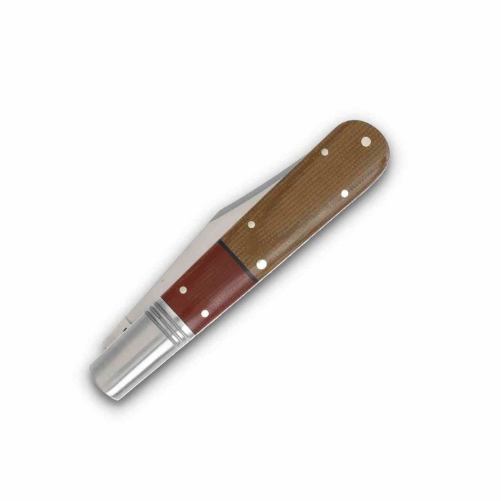 Couteau Rough Ryder Reserve Longfellow Barlow Slipjoint Lame Clip Point Acier D2 Manche Micarta RRR046 - Livraison Gratuite