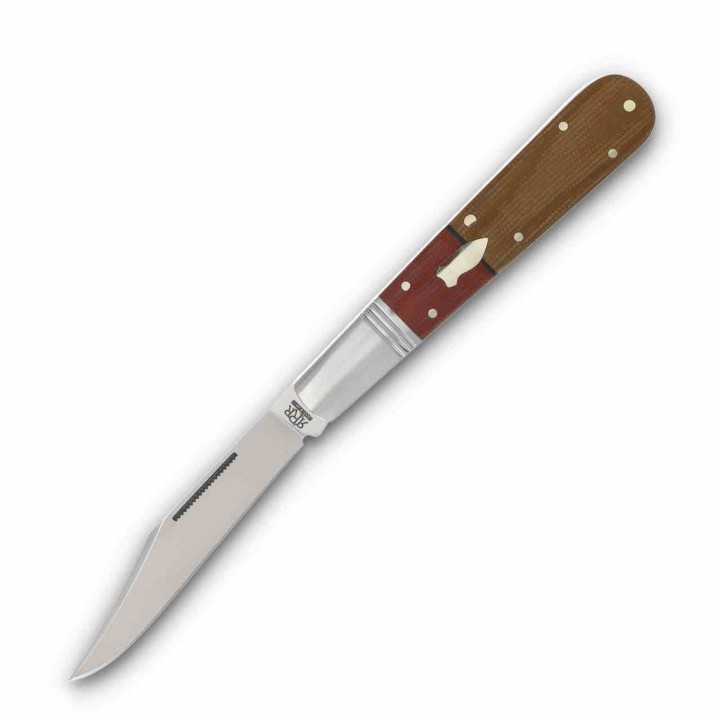 Couteau Rough Ryder Reserve Longfellow Barlow Slipjoint Lame Clip Point Acier D2 Manche Micarta RRR046 - Livraison Gratuite