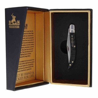 Couteau Rough Ryder Black Reserve Barehead Toothpick Slipjoint Lame Clip Point Acier 440 Manche Bois RR2566 - Livraison Gratuite