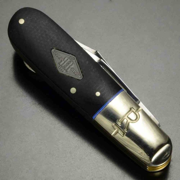 Couteau Rough Ryder Classic Carbon II Barlow Slipjoint Lames Acier Carbone T10 Manche Micarta RR2210 - Livraison Gratuite