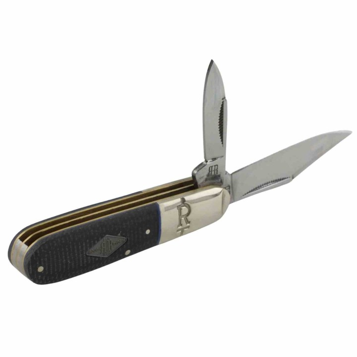Couteau Rough Ryder Classic Carbon II Barlow Slipjoint Lames Acier Carbone T10 Manche Micarta RR2210 - Livraison Gratuite