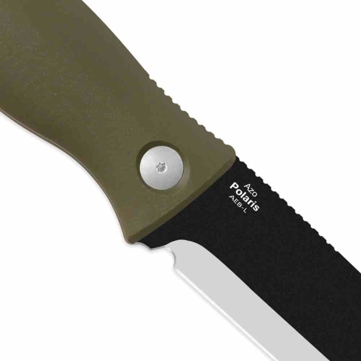 Couteau Kizer Polaris Green Lame Acier Carbone 1095 Scandi Manche G10 Étui Kydex KI1100A2 - Livraison Gratuite