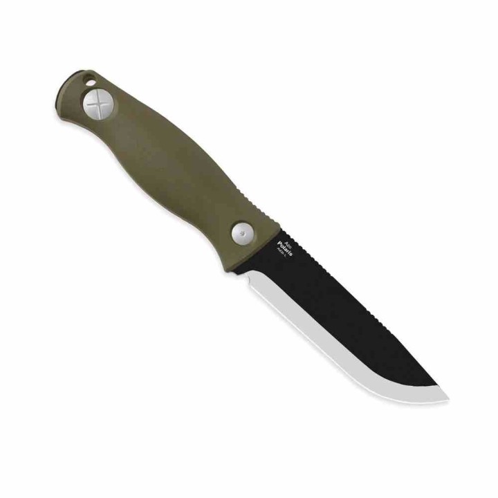 Couteau Kizer Polaris Green Lame Acier Carbone 1095 Scandi Manche G10 Étui Kydex KI1100A2 - Livraison Gratuite