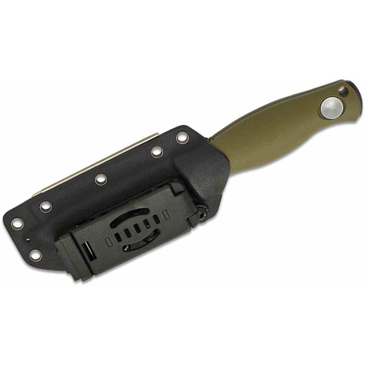 Couteau Kizer Polaris Green Lame Acier Carbone 1095 Scandi Manche G10 Étui Kydex KI1100A2 - Livraison Gratuite