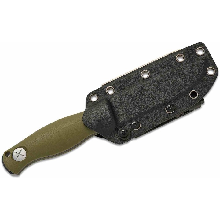 Couteau Kizer Polaris Green Lame Acier Carbone 1095 Scandi Manche G10 Étui Kydex KI1100A2 - Livraison Gratuite