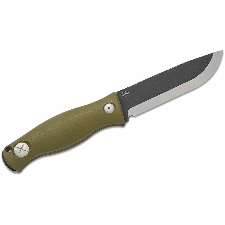 Couteau Kizer Polaris Green Lame Acier Carbone 1095 Scandi Manche G10 Étui Kydex KI1100A2 - Livraison Gratuite