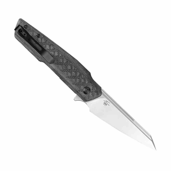 Couteau Kizer Skinner Lame Reverse Tanto Acier Nitro-V Manche Micarta Noir Liner Lock KIV3725A2 - Livraison Gratuite