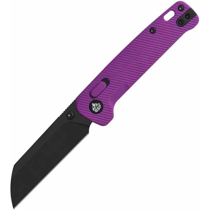 Couteau QSP Penguin Lame Sheepfoot Acier 14C28N Finition Noire Manche FRN Violet Glyde-Lock QS130GLE2 - Livraison Gratuite