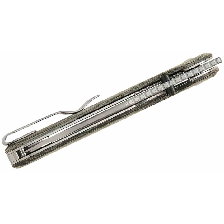 Couteau Kizer Meteora Lame Drop Point Acier Nitro-V Manche Micarta Noir Liner Lock KIV3730A1 - Livraison Gratuite