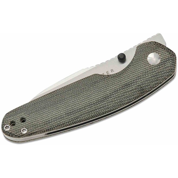 Couteau Kizer Meteora Lame Drop Point Acier Nitro-V Manche Micarta Noir Liner Lock KIV3730A1 - Livraison Gratuite