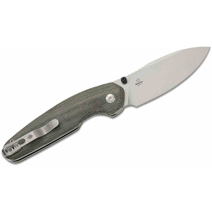 Couteau Kizer Meteora Lame Drop Point Acier Nitro-V Manche Micarta Noir Liner Lock KIV3730A1 - Livraison Gratuite