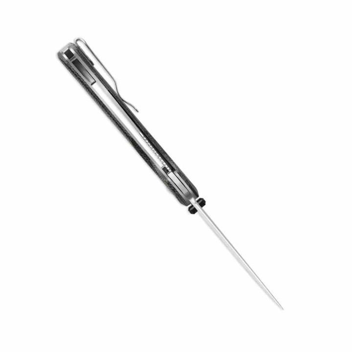 Couteau Kizer Meteora Lame Drop Point Acier Nitro-V Manche Micarta Noir Liner Lock KIV3730A1 - Livraison Gratuite