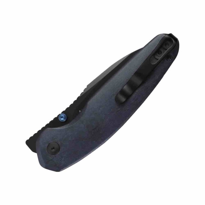 Couteau Kizer Meteora Lame Acier Nitro-V Black Manche Richlite Blue Canyon Liner Lock KIV3730A3 - Livraison Gratuite