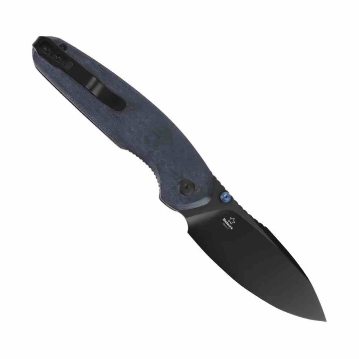 Couteau Kizer Meteora Lame Acier Nitro-V Black Manche Richlite Blue Canyon Liner Lock KIV3730A3 - Livraison Gratuite